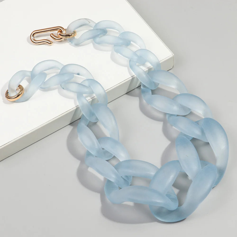 Matte Colorful Acrylic Big Chunky Chain