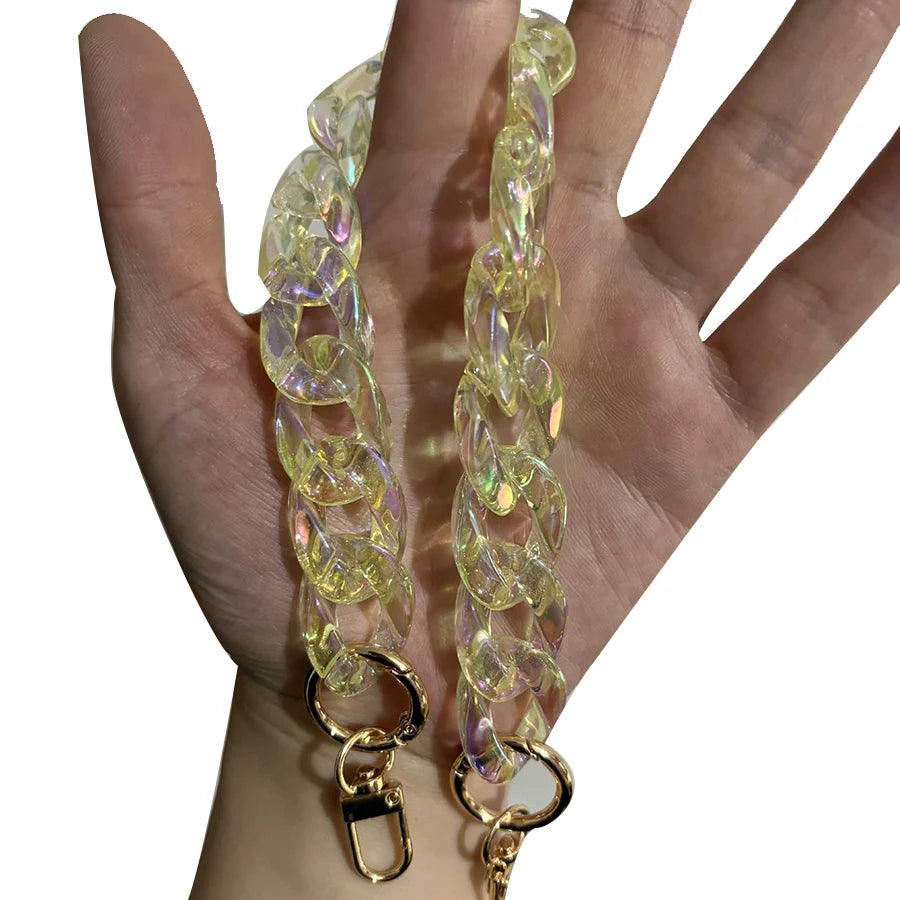 Iridescent Chunky Acrylic Bag Chain