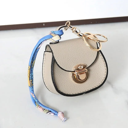 Mini Leather Coin Purse Keychain