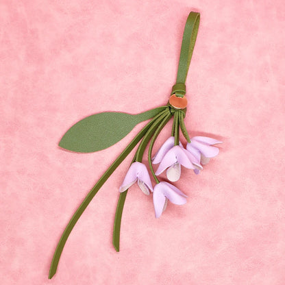Osmanthus Leaf Leather Keychain
