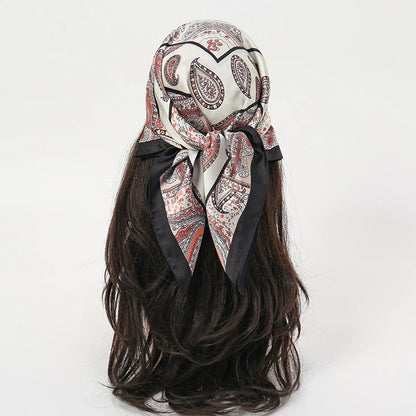 Floral Square Silk Scarf