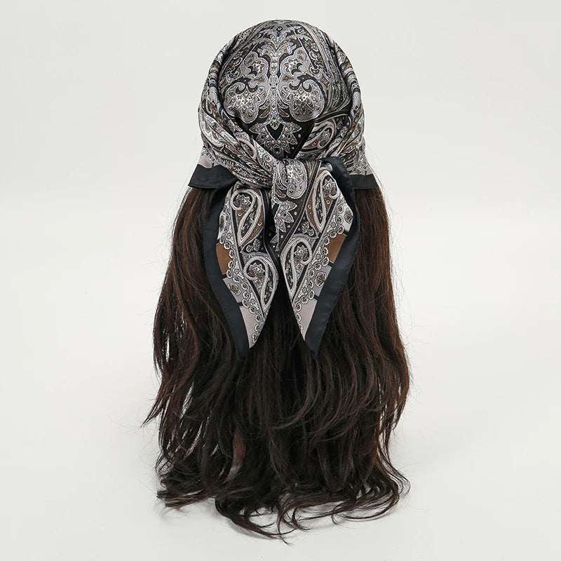 Floral Square Silk Scarf