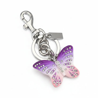 Designer-Inspired Animal Charm Keychain — Butterfly, Dolphin & Squirrel