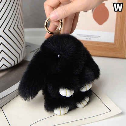 Plush Fur Bunny Keychain