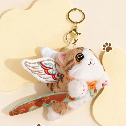 Soft Flying Cat Bag Charm