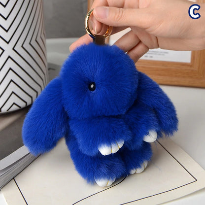 Plush Fur Bunny Keychain