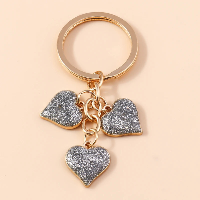 Enamel Love Heart Keychain