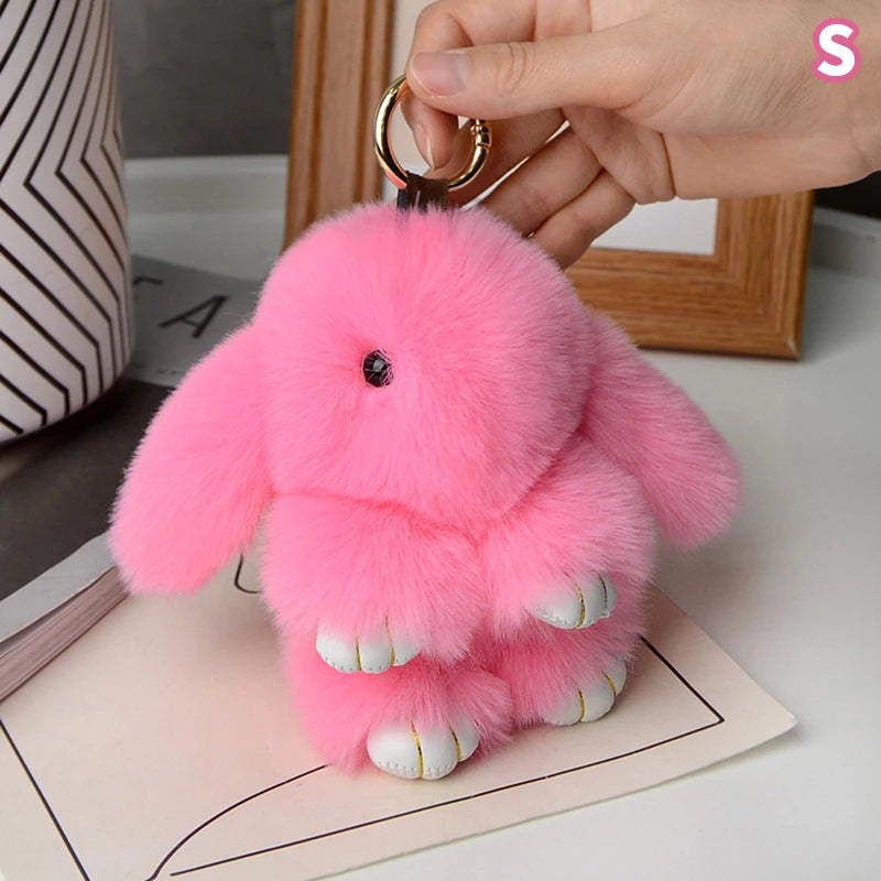 Plush Fur Bunny Keychain