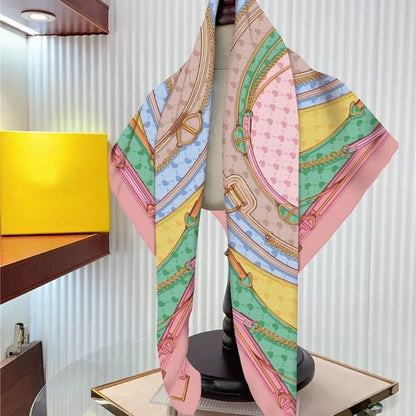 French Love Circle Silk Scarf