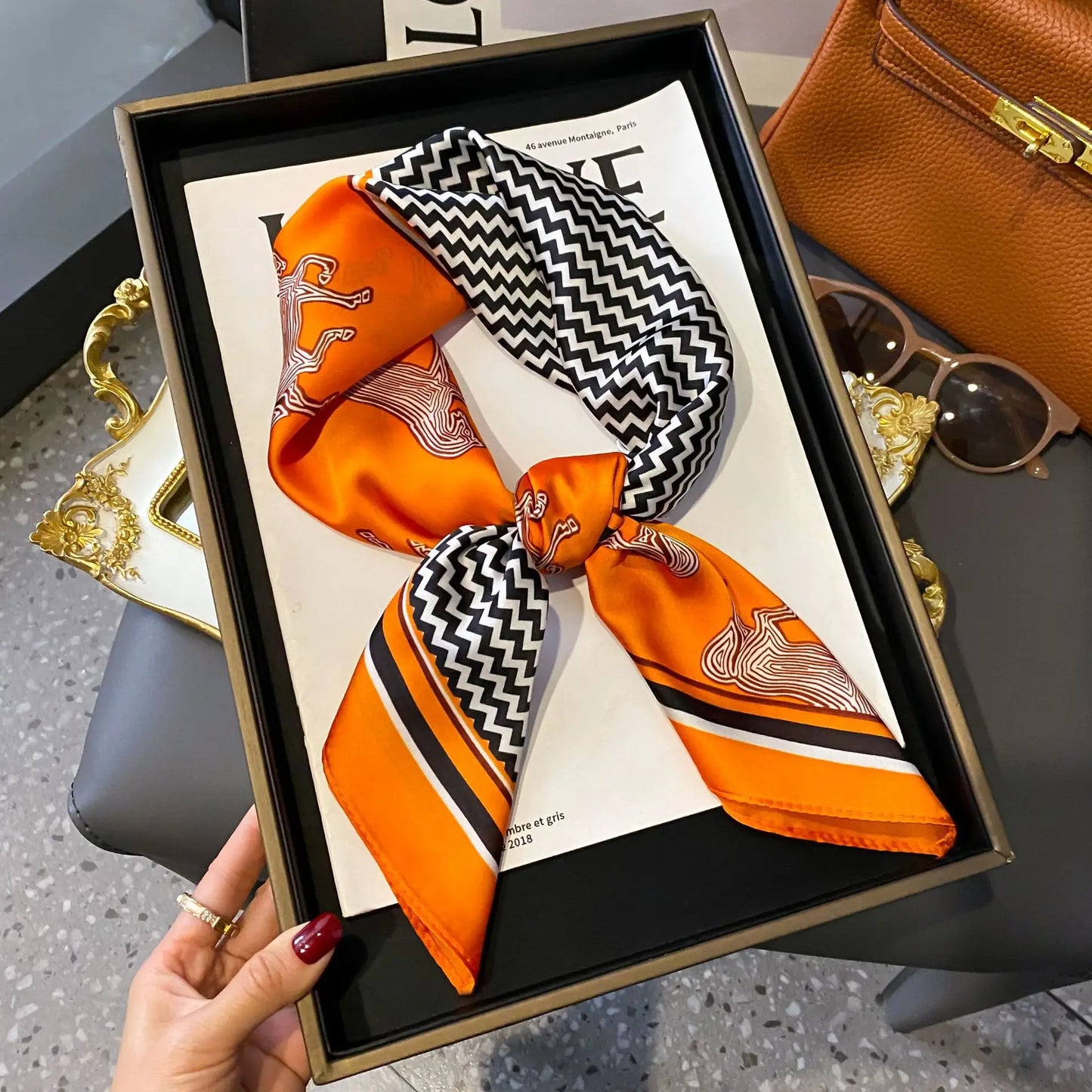 Luxury Print Square Scarf