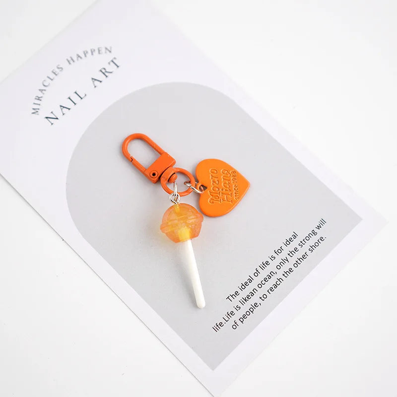 Sweet Lollipop Keychain Charm