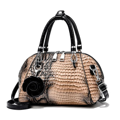 Fashion Yellow Crocodile Tote Bag