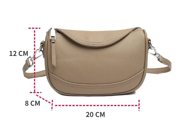 Genuine Leather Saddle Shoulder & Crossbody Bag