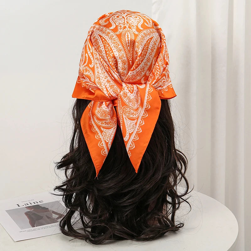 Floral Square Silk Scarf