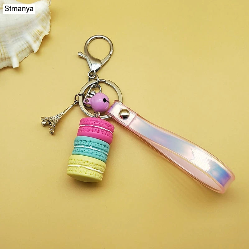 French Macaron Charm Keychain
