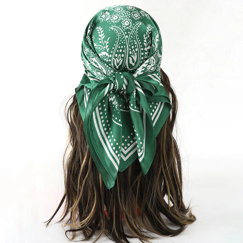 Floral Square Silk Scarf