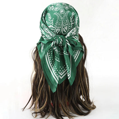 Floral Square Silk Scarf