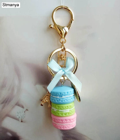 French Macaron Charm Keychain