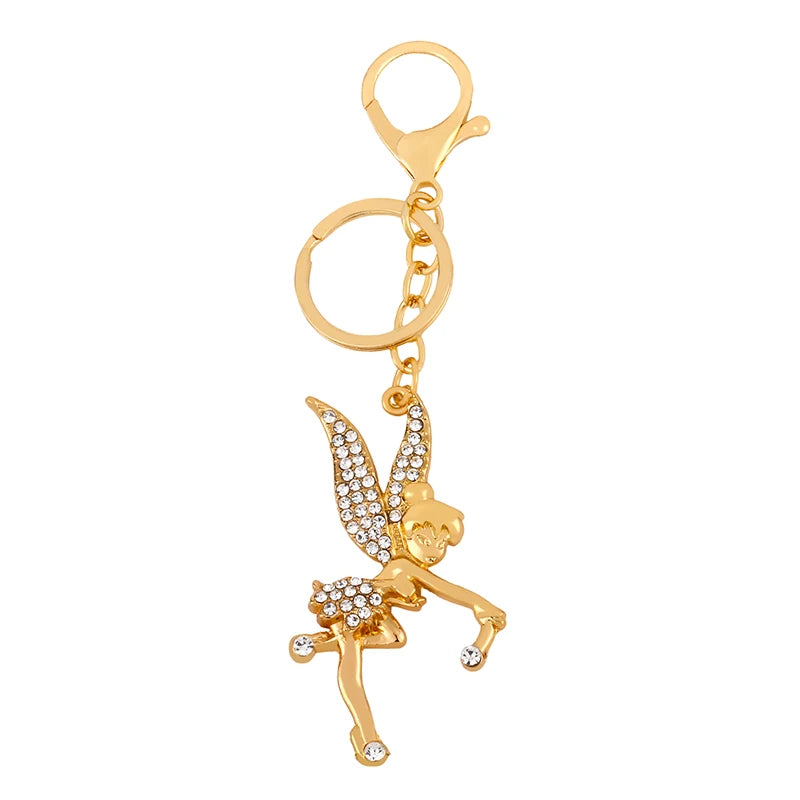 Rhinestone Fairy Angel Wings Keychains