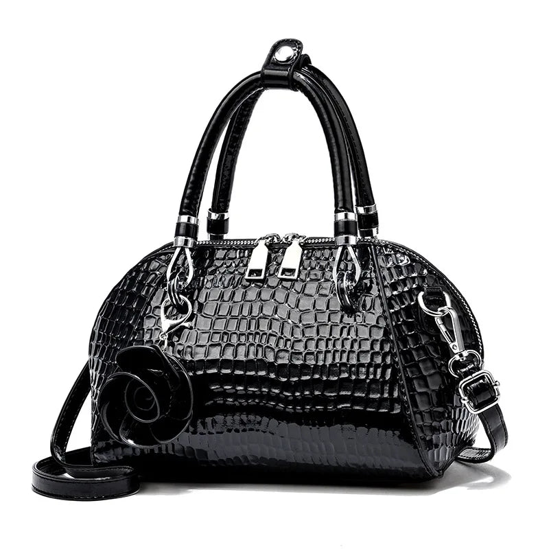 Fashion Yellow Crocodile Tote Bag
