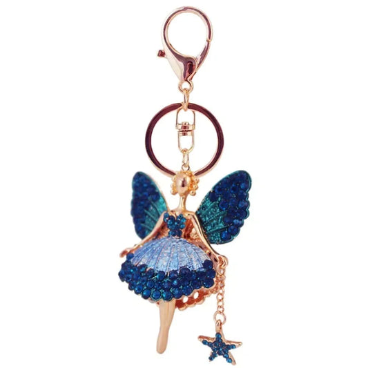 Ballet Rhinestone Purse Key Chain