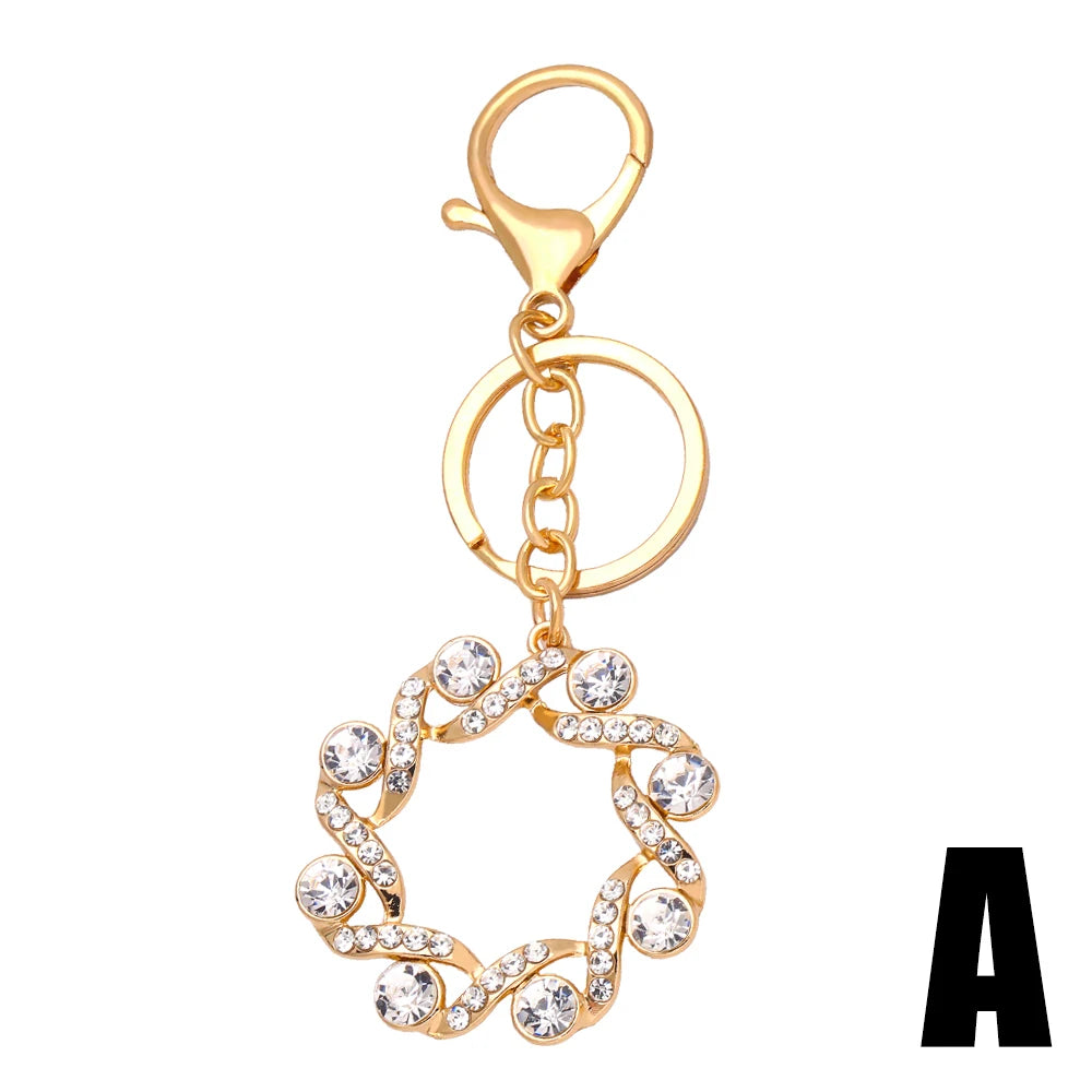 Rhinestone Fairy Angel Wings Keychains