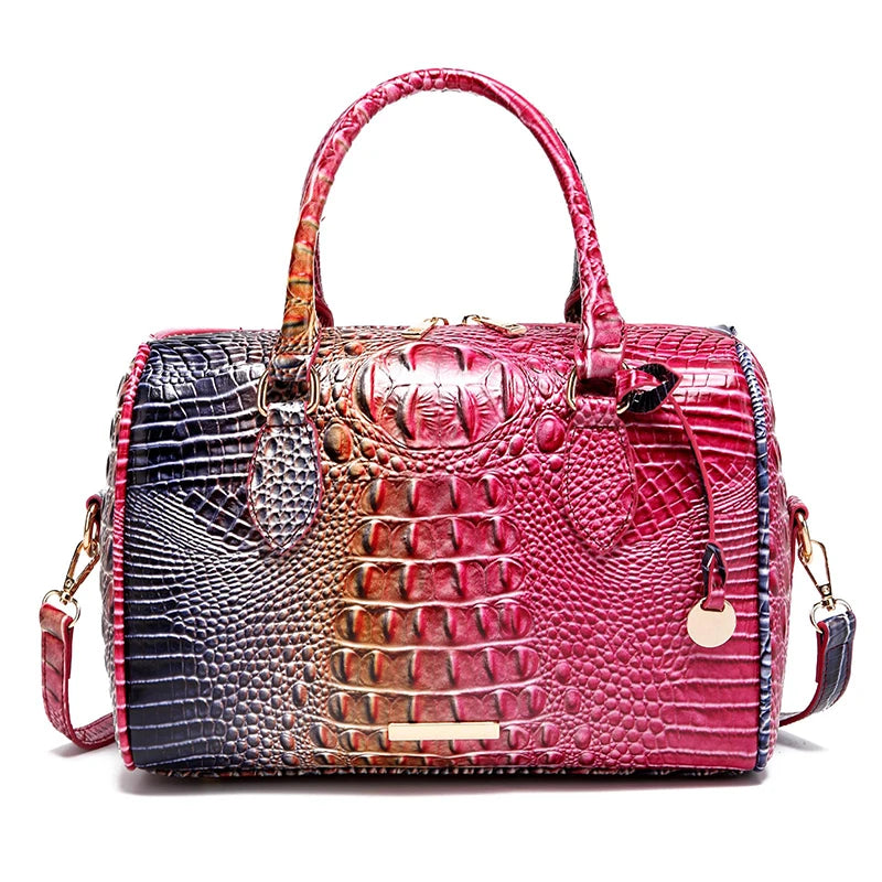 Crocodile Top-Handle Tote Bag