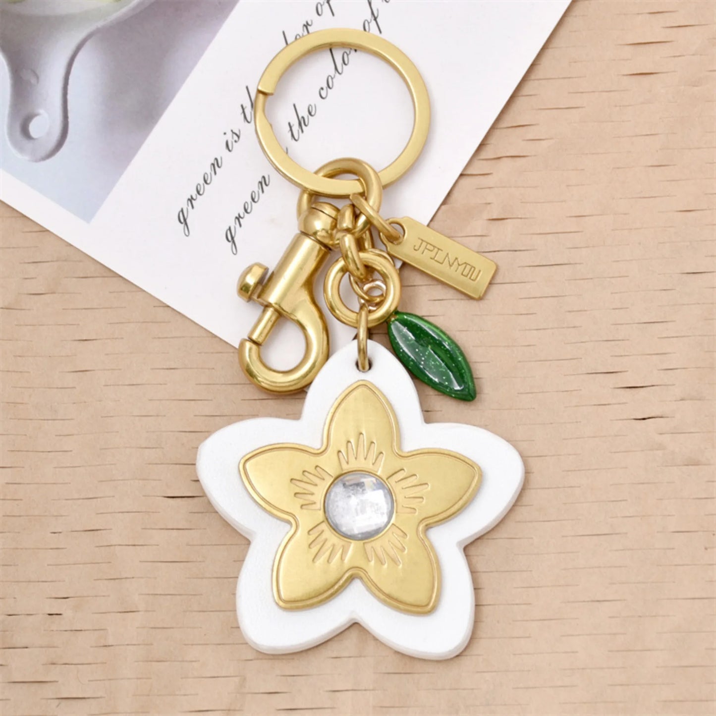 Sweet Flower & Leaf Keychain