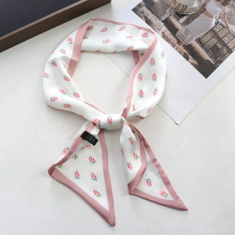 Sweet Strawberry Print Scarf