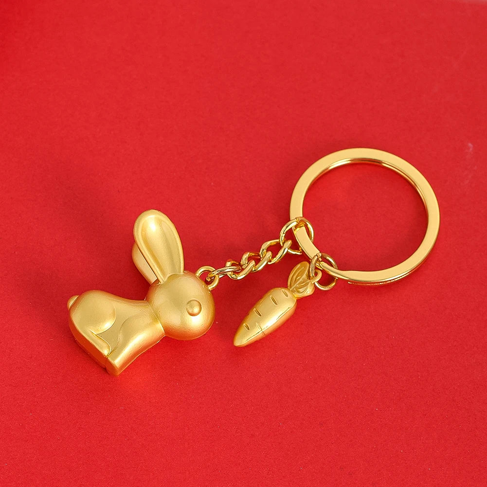 Rabbit Carrot Keychain Cute Charm