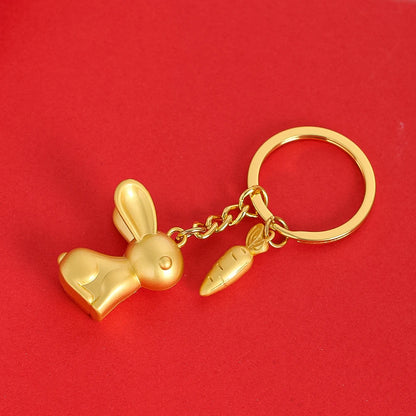 Rabbit Carrot Keychain Cute Charm