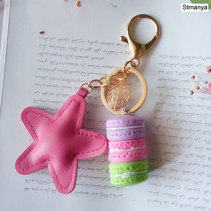 French Macaron Charm Keychain
