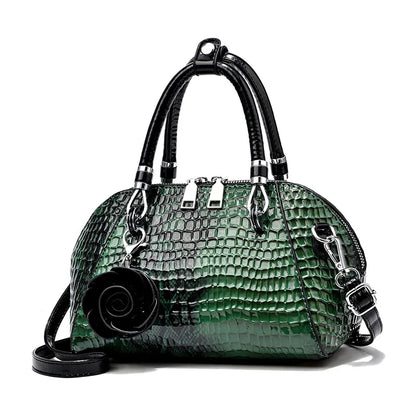 Fashion Yellow Crocodile Tote Bag