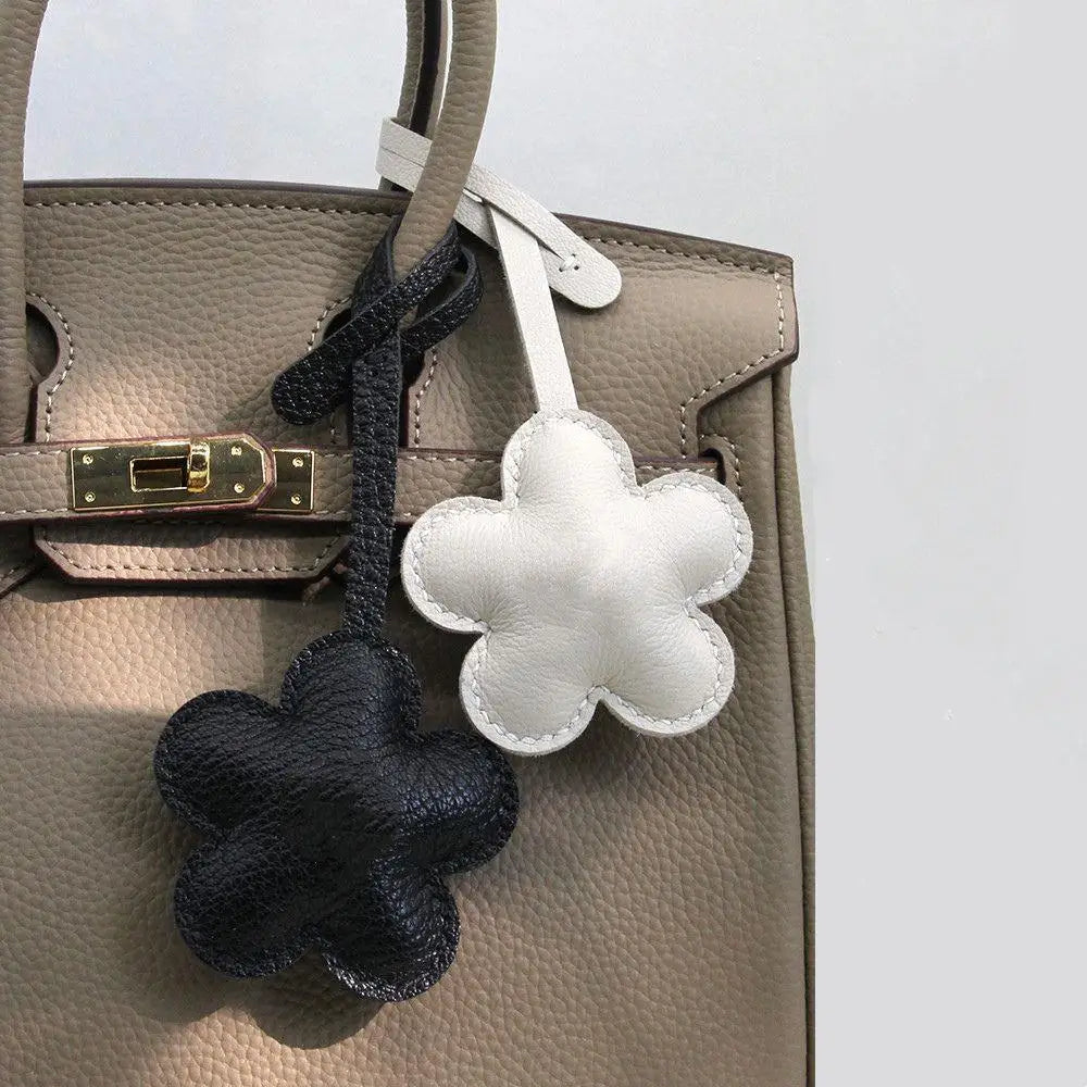 Leather Flower Keychain