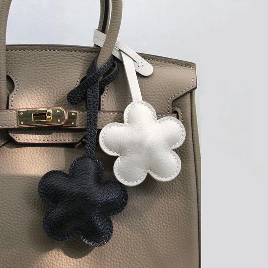 Leather Flower Keychain