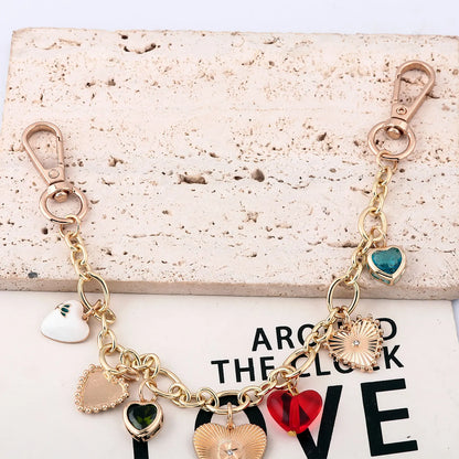 Gold Heart Bag Charm