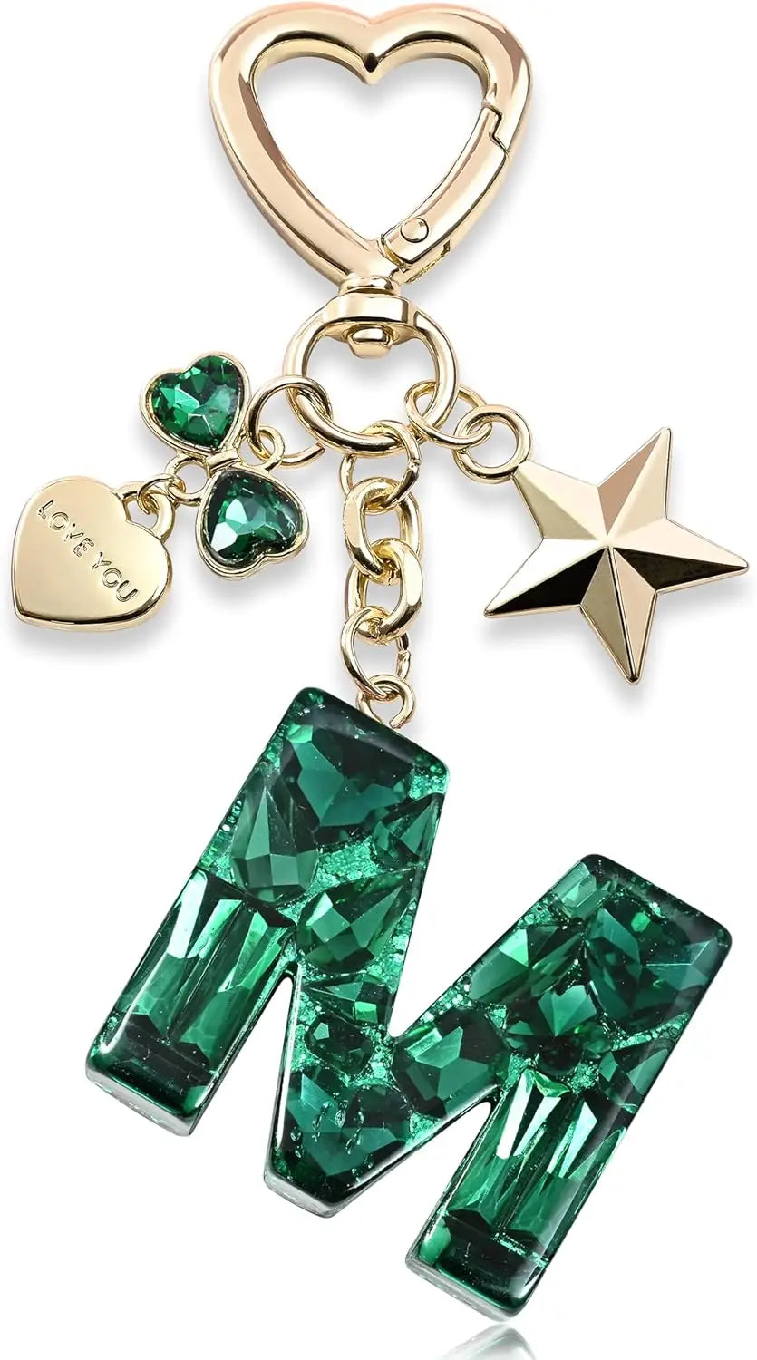 Butterfly Initial Keychain