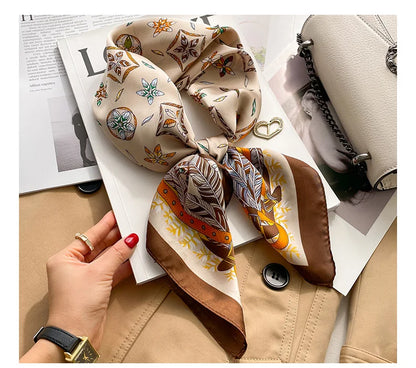 Floral Silk Square Scarf