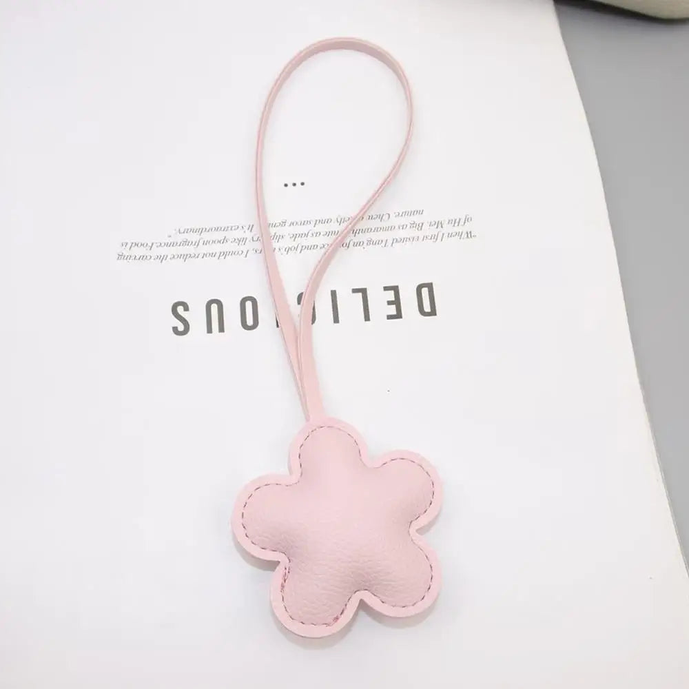 Leather Flower Keychain
