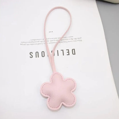 Leather Flower Keychain