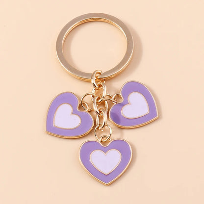 Enamel Love Heart Keychain