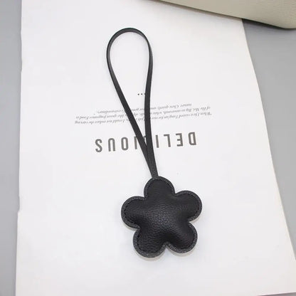 Leather Flower Keychain