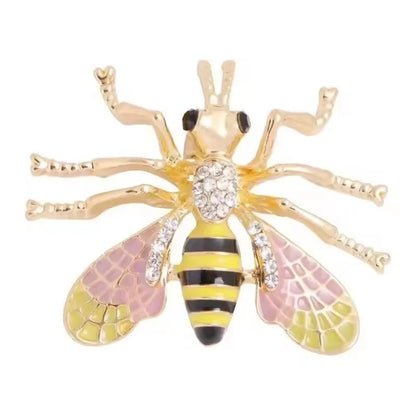 Rhinestone Bee Brooch Pin