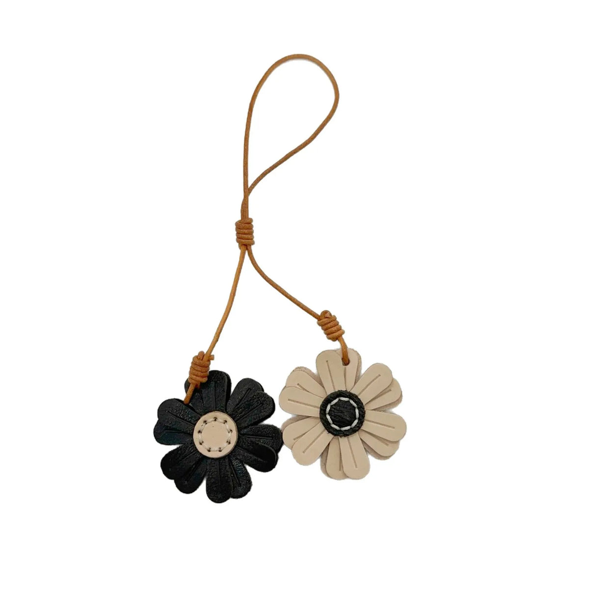 Handmade Leather Daisy Bag Charm