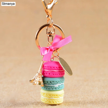 French Macaron Charm Keychain