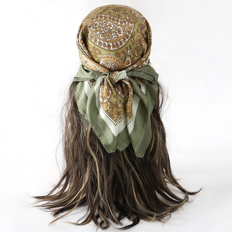 Floral Square Silk Scarf