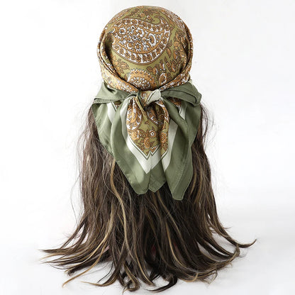 Floral Square Silk Scarf