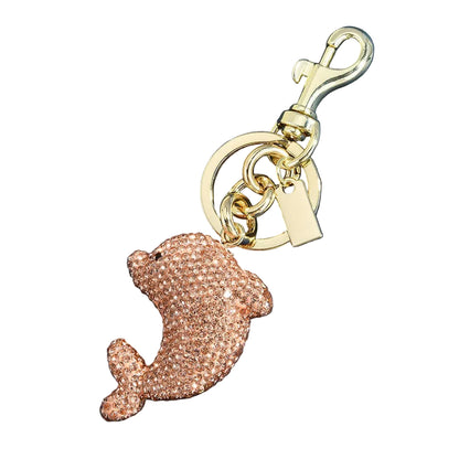 Designer-Inspired Animal Charm Keychain — Butterfly, Dolphin & Squirrel