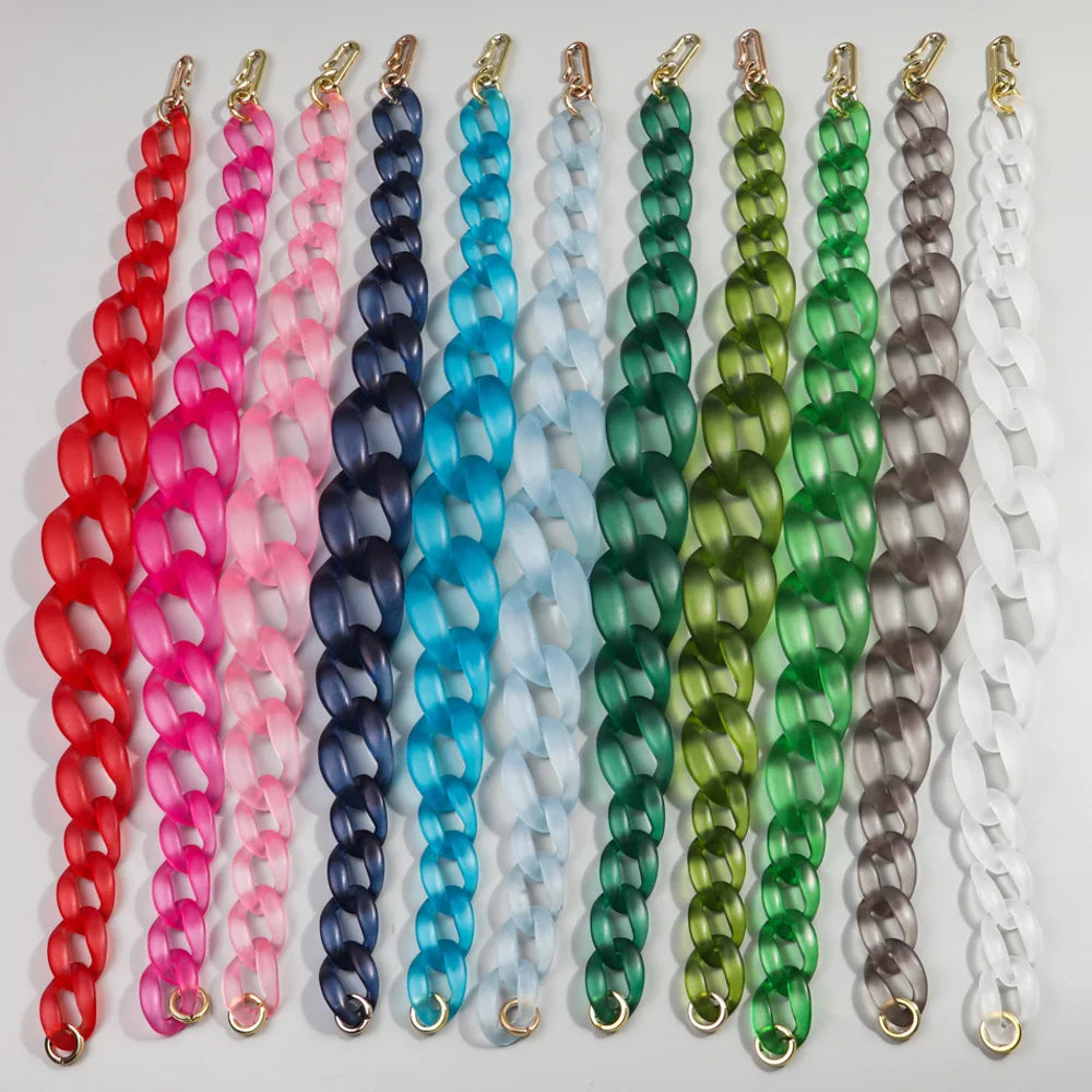 Matte Colorful Acrylic Big Chunky Chain