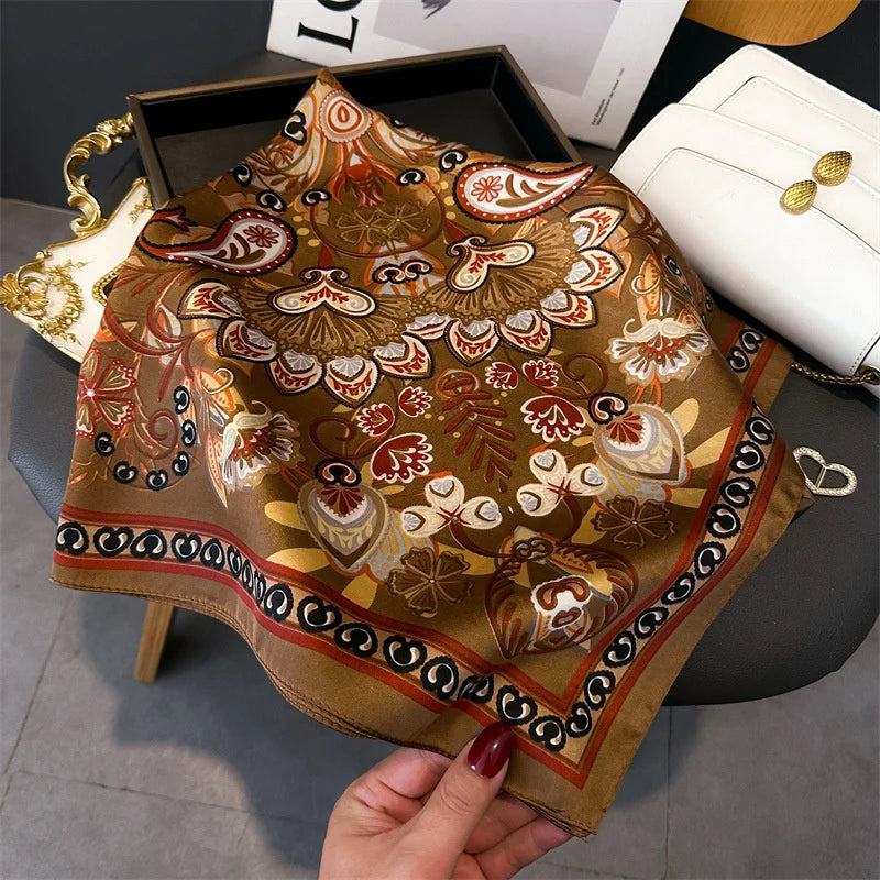 Paisley Print Square Scarf